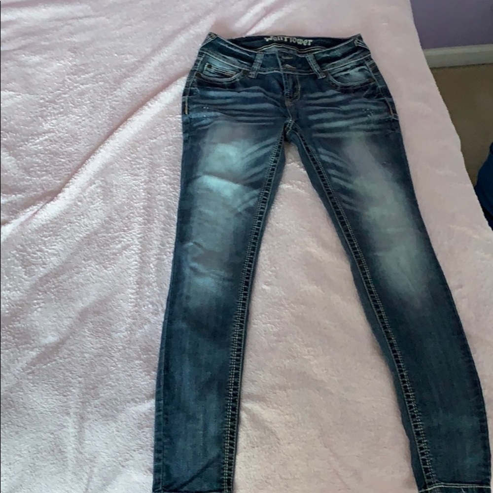 Mid-Wash Blue Jeans